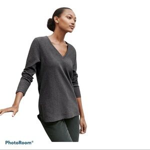 Poetry V-neck cotton alpaca jersey top